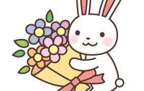 花束ウサギ